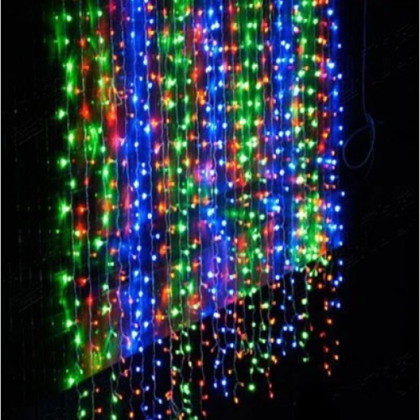 

Светодиодная Xmas гирлянд (Водопад 4M*2М) 480LED Многоцветный RGB Диод