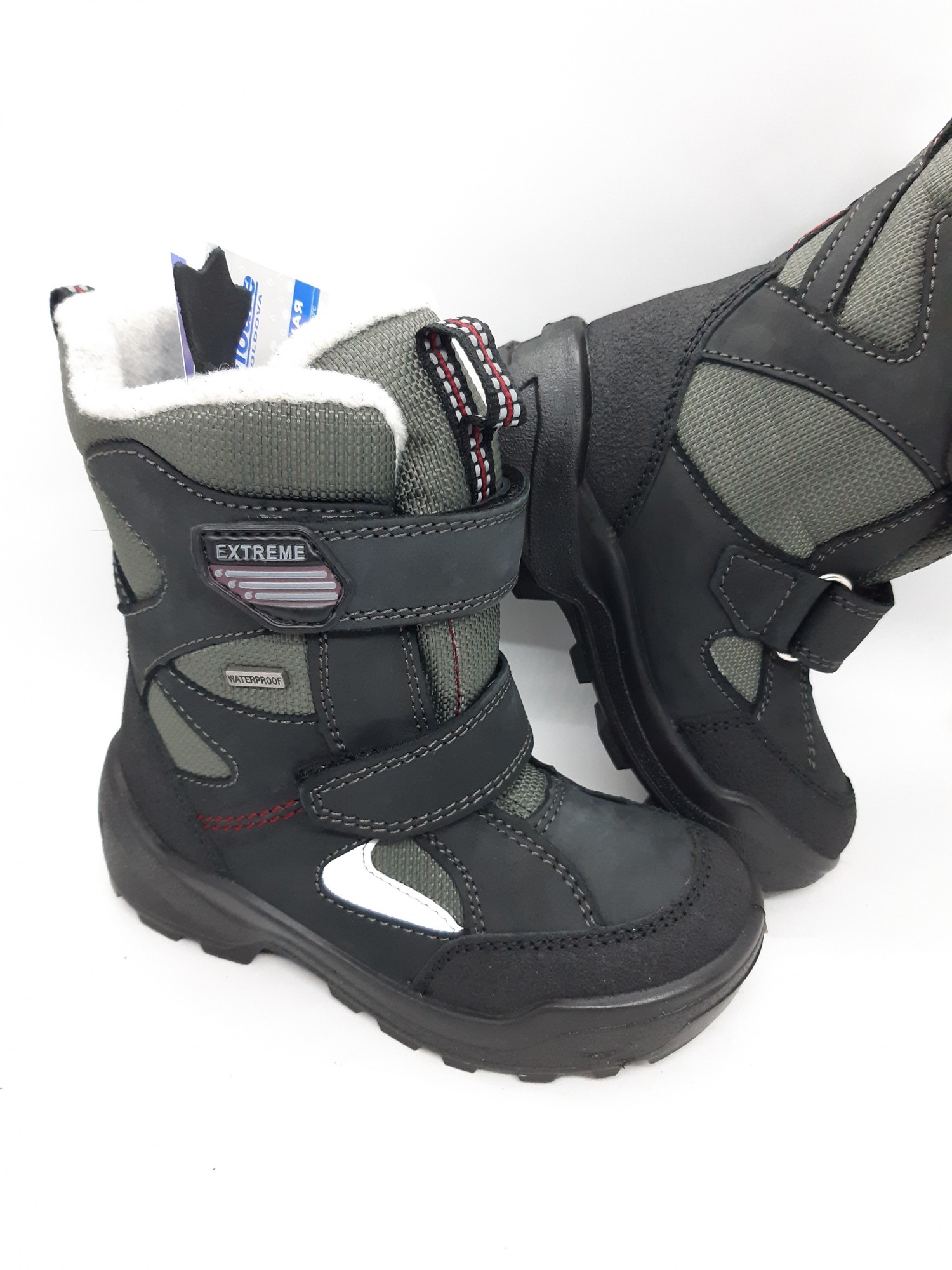 

Мембранные зимние сапожки на мальчика Floare серые непромокаемые ZS-0072 30 р 19,5 см