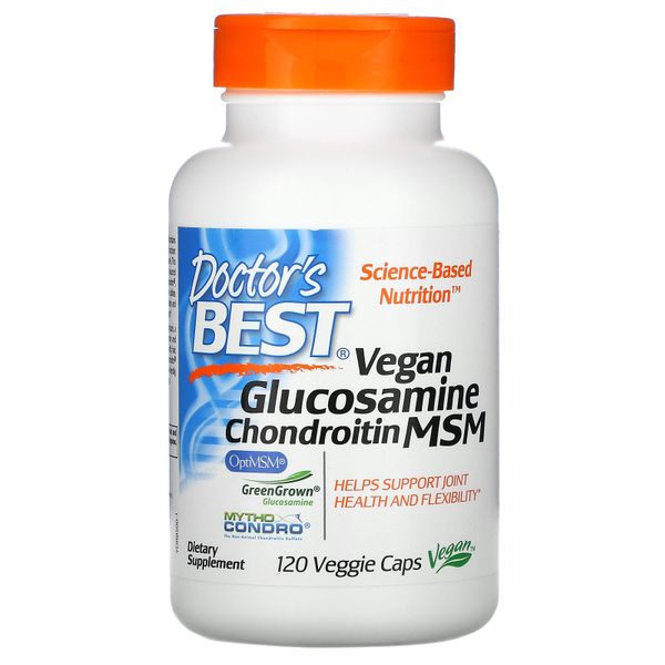 

Глюкозамін Хондроітин і МСМ веганський Glucosamine Chondroitin MSM Doctor's Best 120 капсул (DB149)
