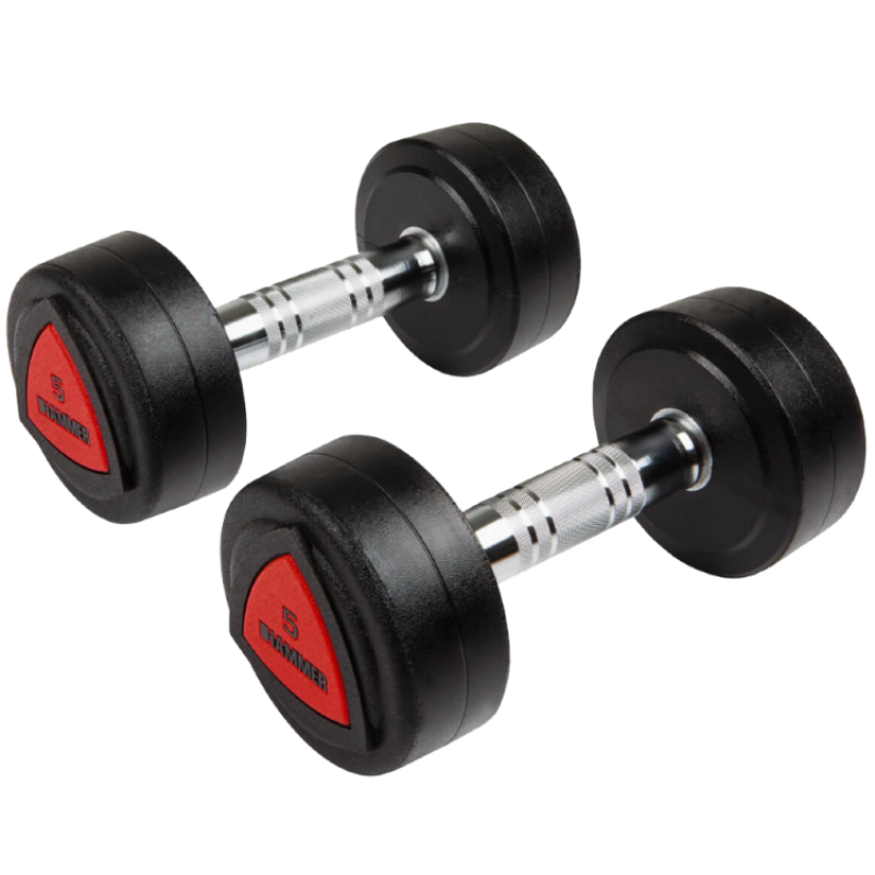 

Гантели профессиональные Hammer PU Compact Dumbbells 2х5 кг, код: 4742-S25