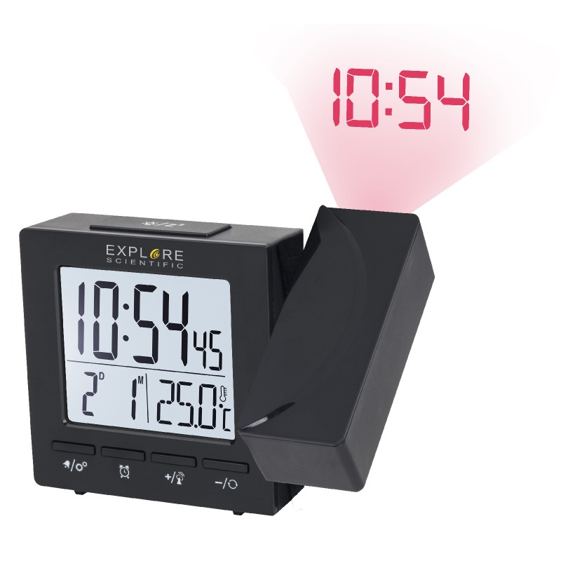 

Часы проекционные Explore Scientific Projection RC Alarm Black , код: 928644-SVA