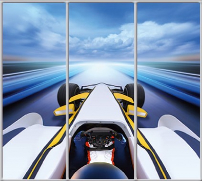 

Шкаф купе Luxe Studio Стандарт-1 Фотопечать Транспорт-46 2200x2000x450 трехдверный