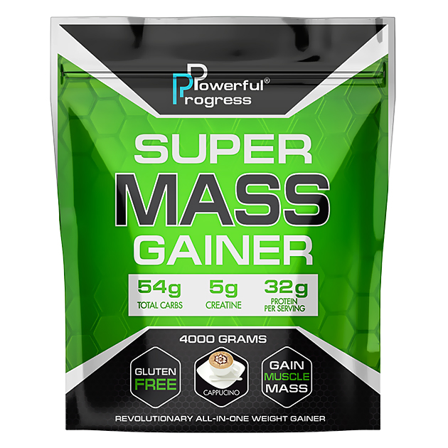

Гейнер Powerful Progress Super Mass Gainer 4 кг Капучино