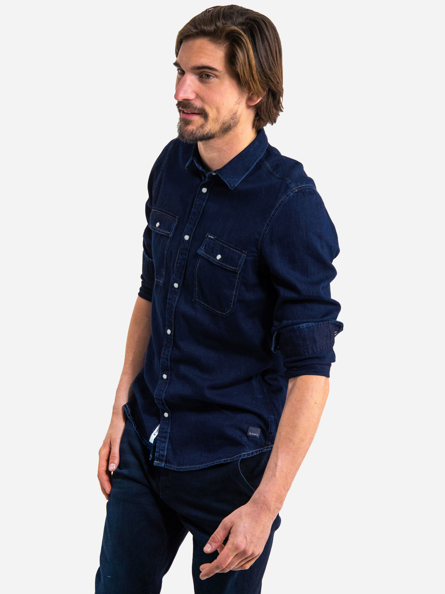

Рубашка джинсовая Garcia Jeans I91022-1050  Темно-синяя, Рубашка джинсовая Garcia Jeans I91022-1050 M Темно-синяя