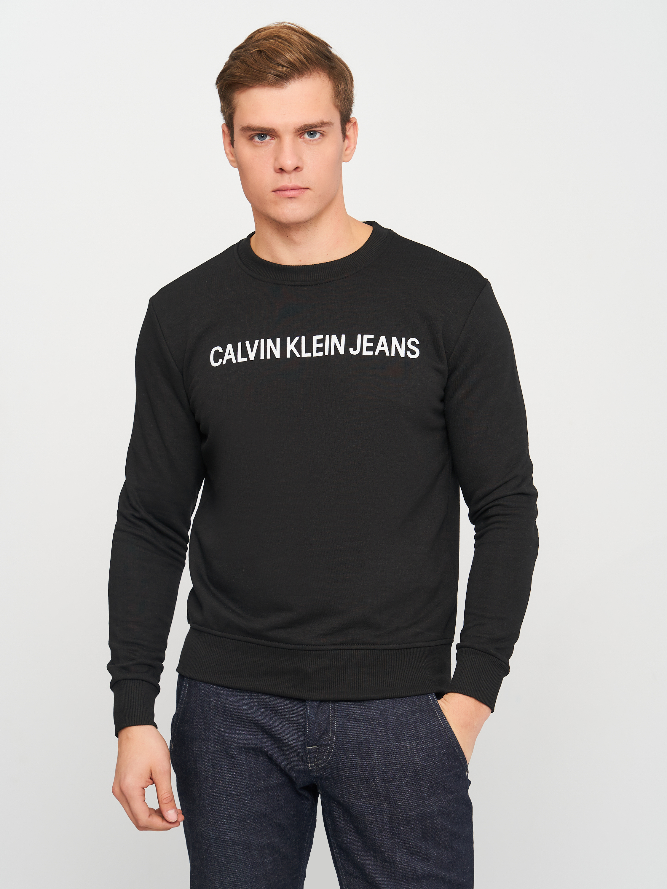 Акция на Світшот Calvin Klein Jeans 10796.1 2XL (52) Чорний от Rozetka