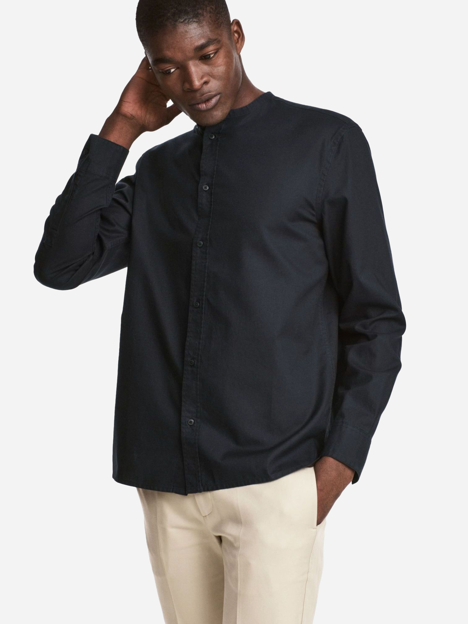 

Рубашка H&M 1112-4746495  Черная, Рубашка H&M 1112-4746495 XS Черная