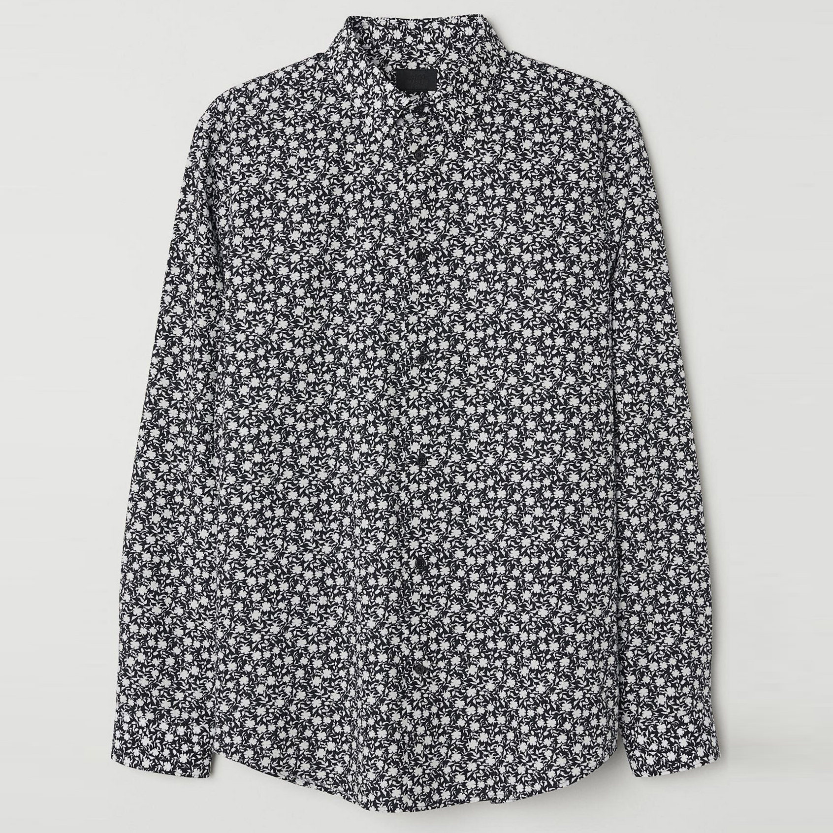 

Рубашка H&M 6596617-ACRV L Черная с белым