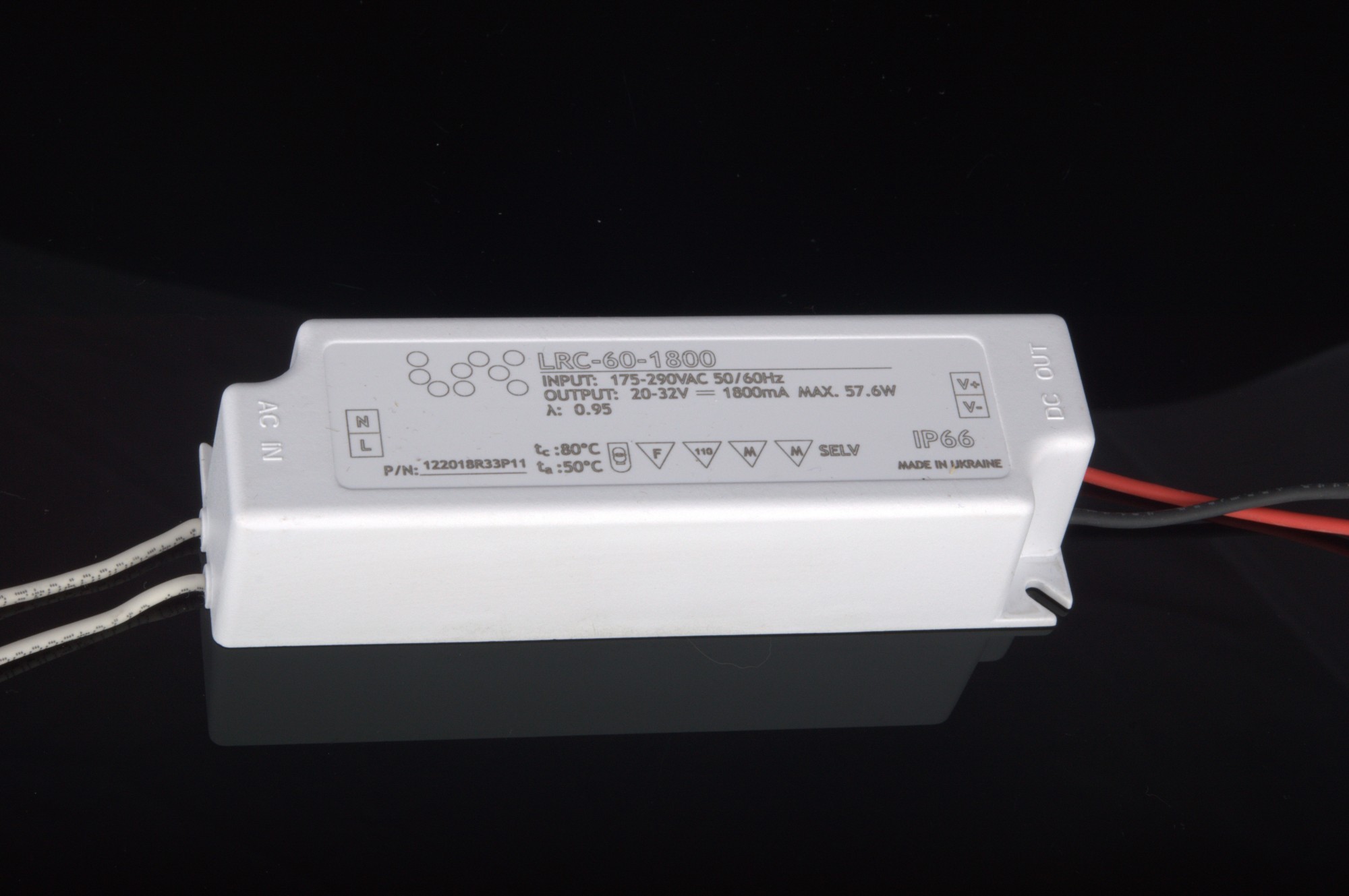

Блок питания для светодиодов LRC 60-1800 32V 30х39х130 мм белый (5490883)