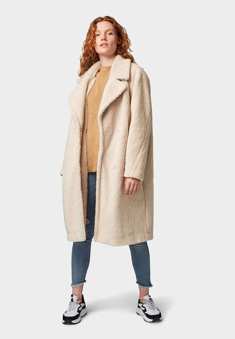 

Женское пальто Tom Tailor бежевое M