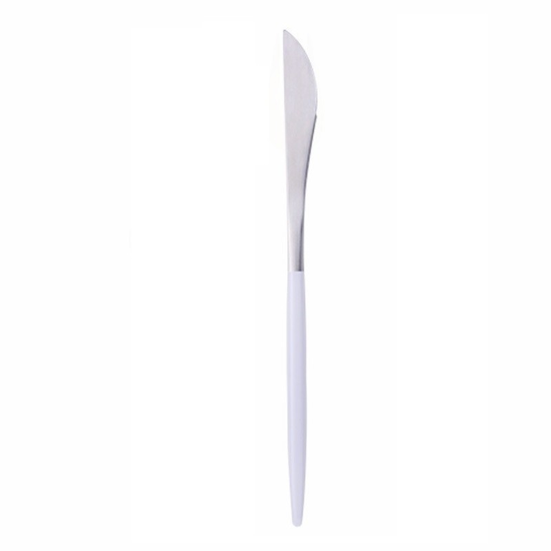 

Нож столовый REMY-DECOR серебро с белой ручкой, 1шт