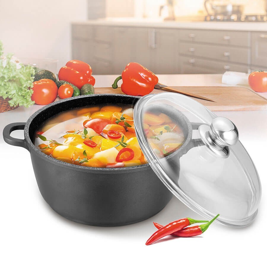 

Кастрюля (5.8 л) алюминиевая литая с крышкой Maestro MR-4628C
