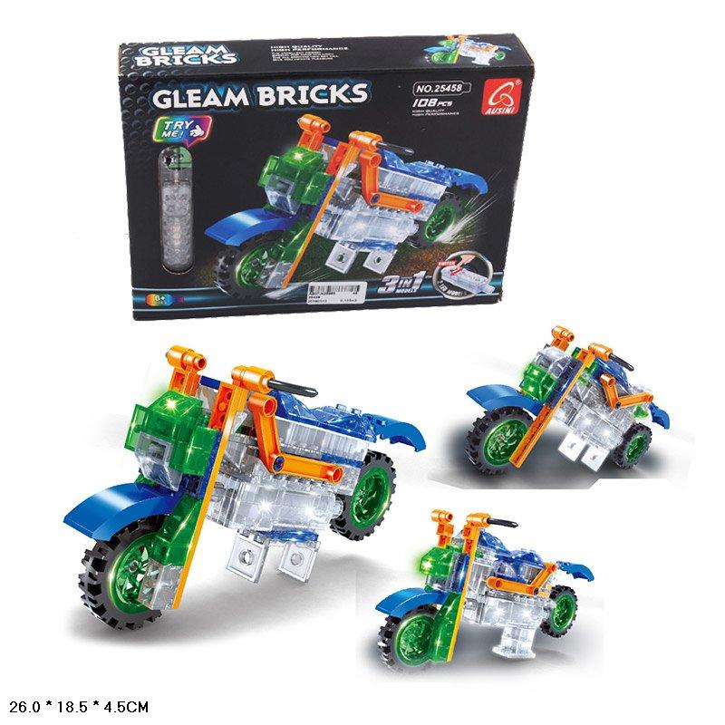 

Конструктор A-Toys 25458 Gleam Bricks, светящийся 108 деталей