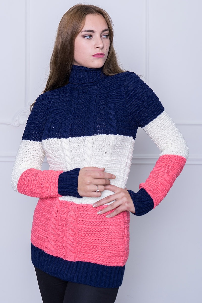 

Fashions • Свитер с воротником Нора Fashions - синий (516-аш, Fashions • Свитер с воротником Нора Fashions 46-54 синий (516-аш)