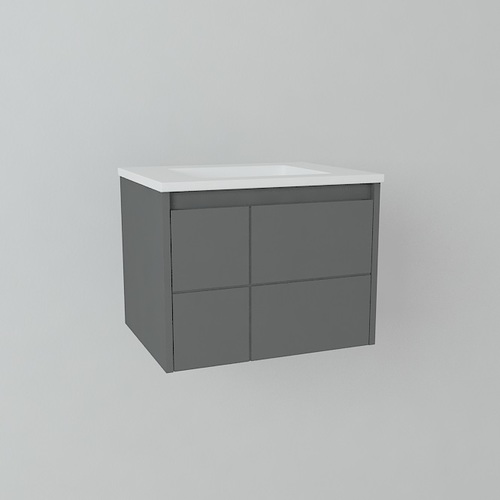 

Тумба 60 с раковиной DEVIT 0020110A LAGUNA, антрацит, раковина белая