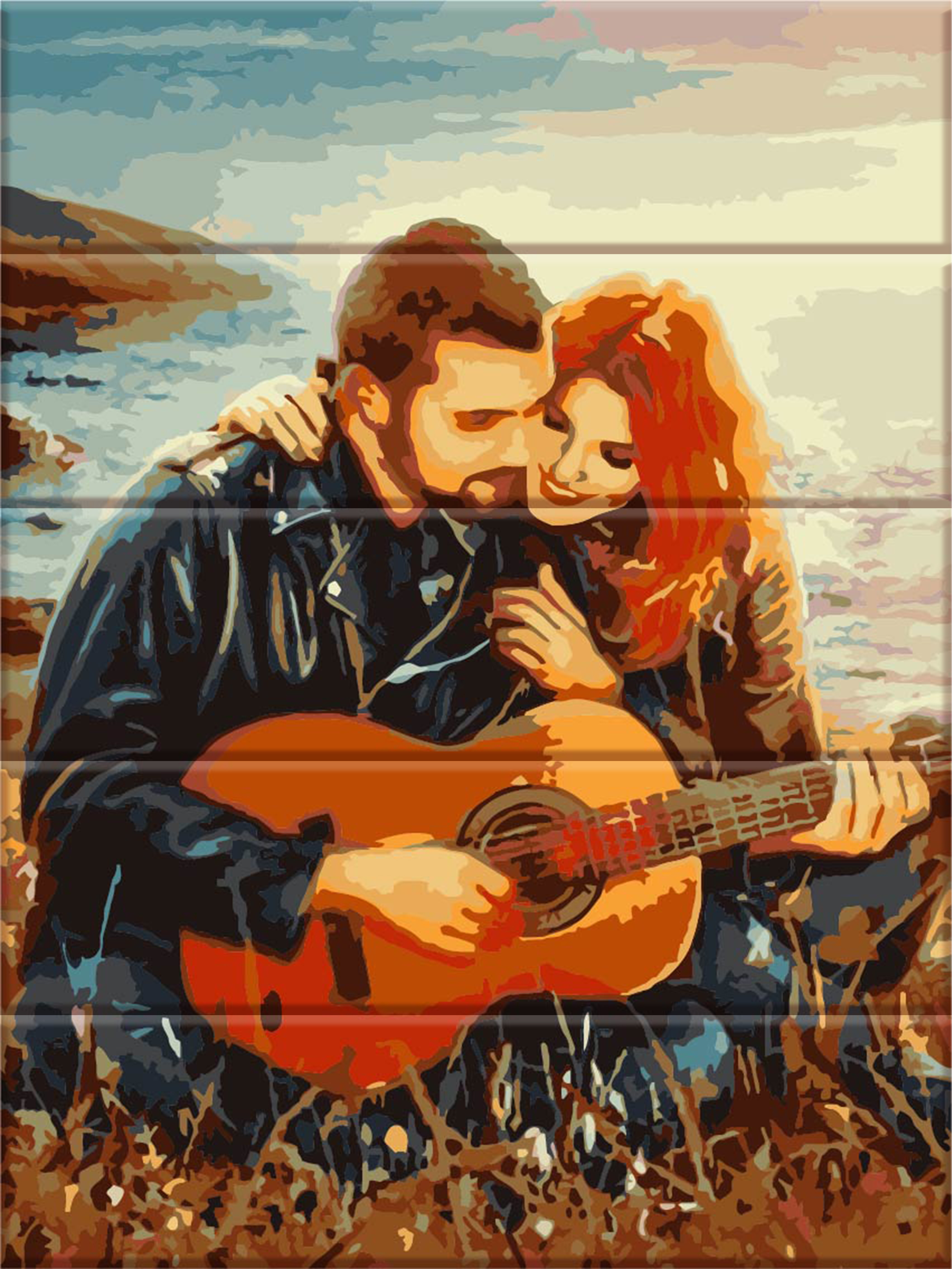 

Картина по номерам ArtStory Вечер с гитарой 40*30 см на дереве (в коробке) арт.ASW063