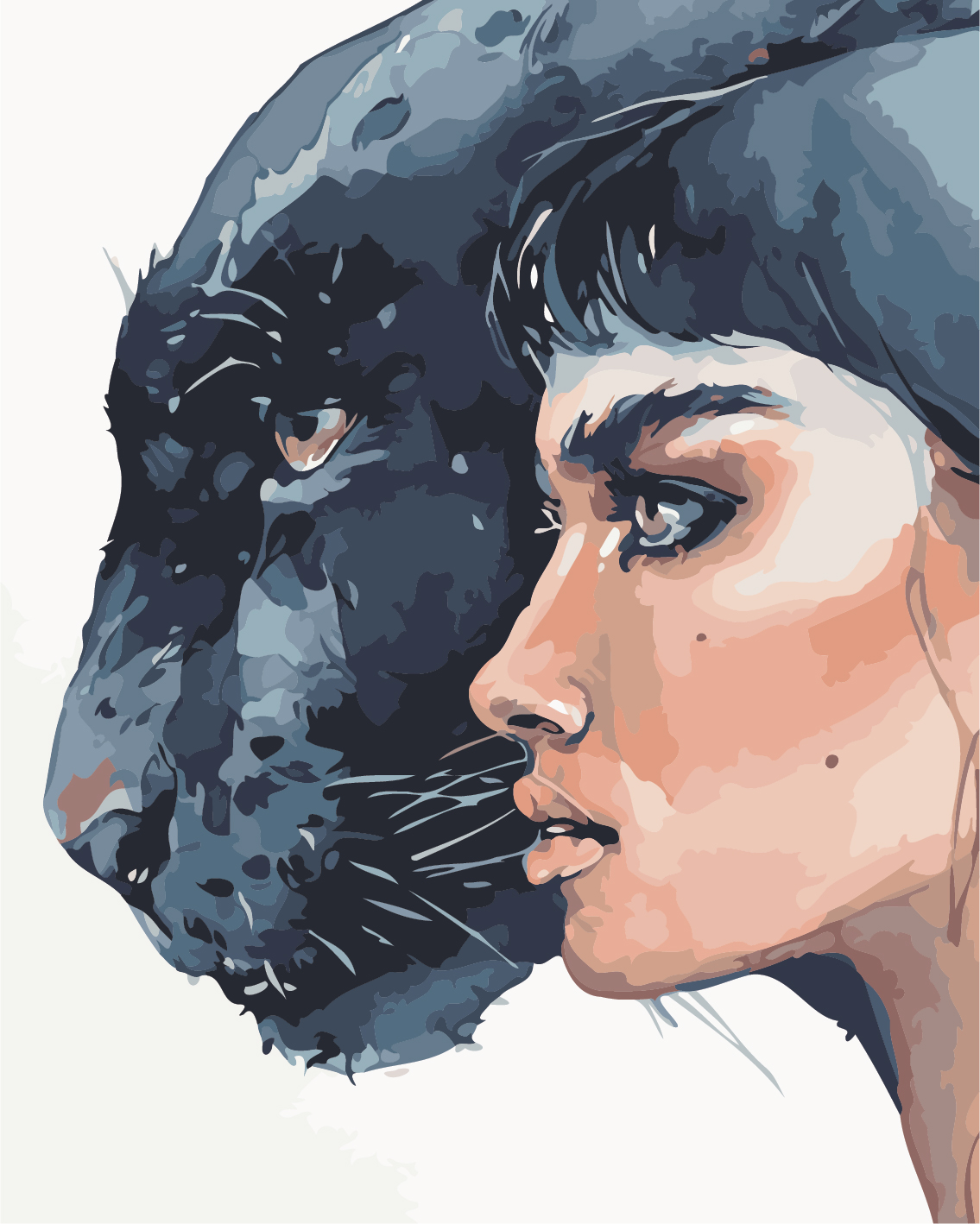 

Картина по номерам ArtStory Девушка и пантера 40*50 см (в коробке) арт.AS0893