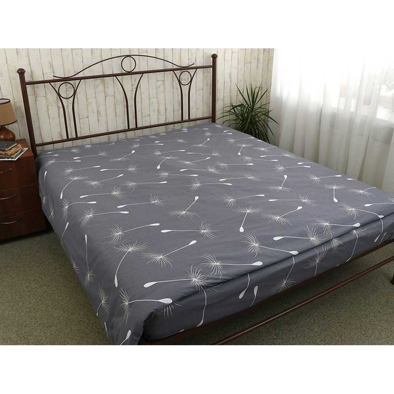 

Пододеяльник Руно евро 205*225 см бязь арт.67.114Б_Fly grey