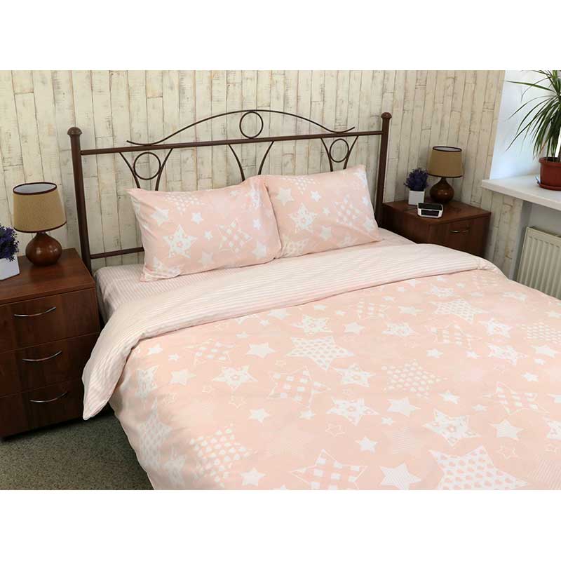 

Комплект постельного белья Руно двуспальный бязь арт.655.114Б_Beige star