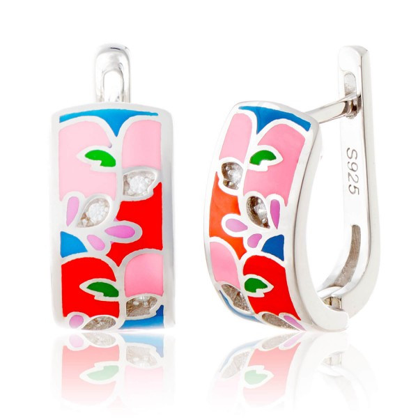 

Серебряные серьги Silver925 с эмалью 5,26 гр