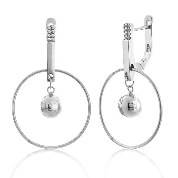 

Серебряные серьги Silver925 с цирконием 7.65 гр