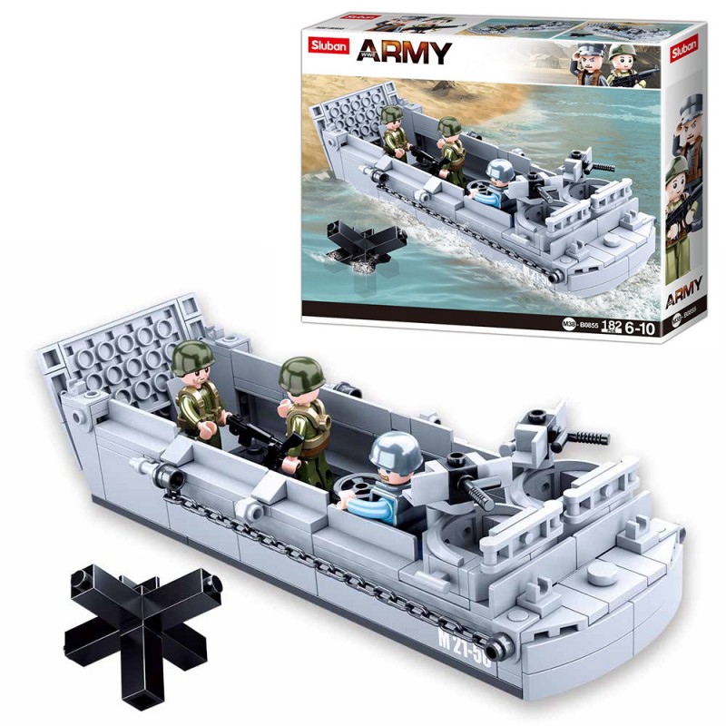

Конструктор военный катер, транспорт SLUBAN, конструктор детский для мальчика 182 детали
