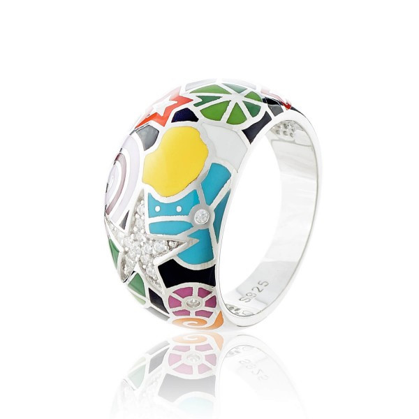 

Серебряное кольцо Silver925 с эмалью 9,39 гр