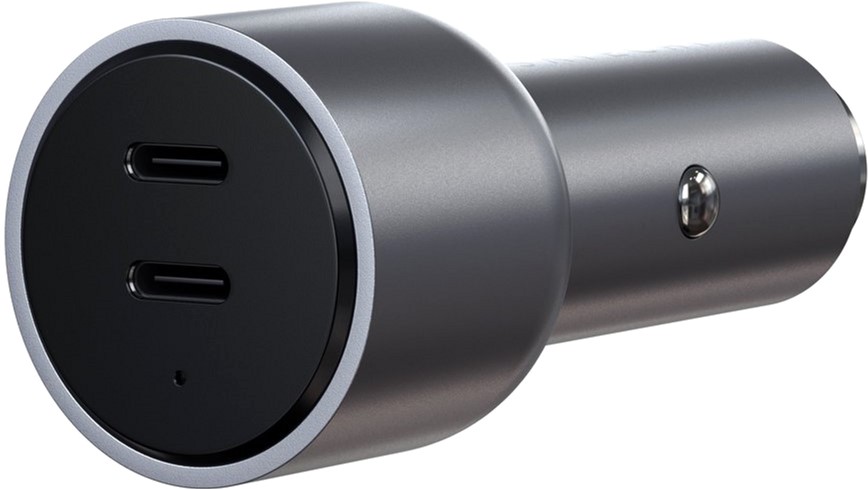 

Автомобильное зарядное устройство Satechi 40W Dual USB-C PD Car Charger Space Grey (ST-U2C40CCM)