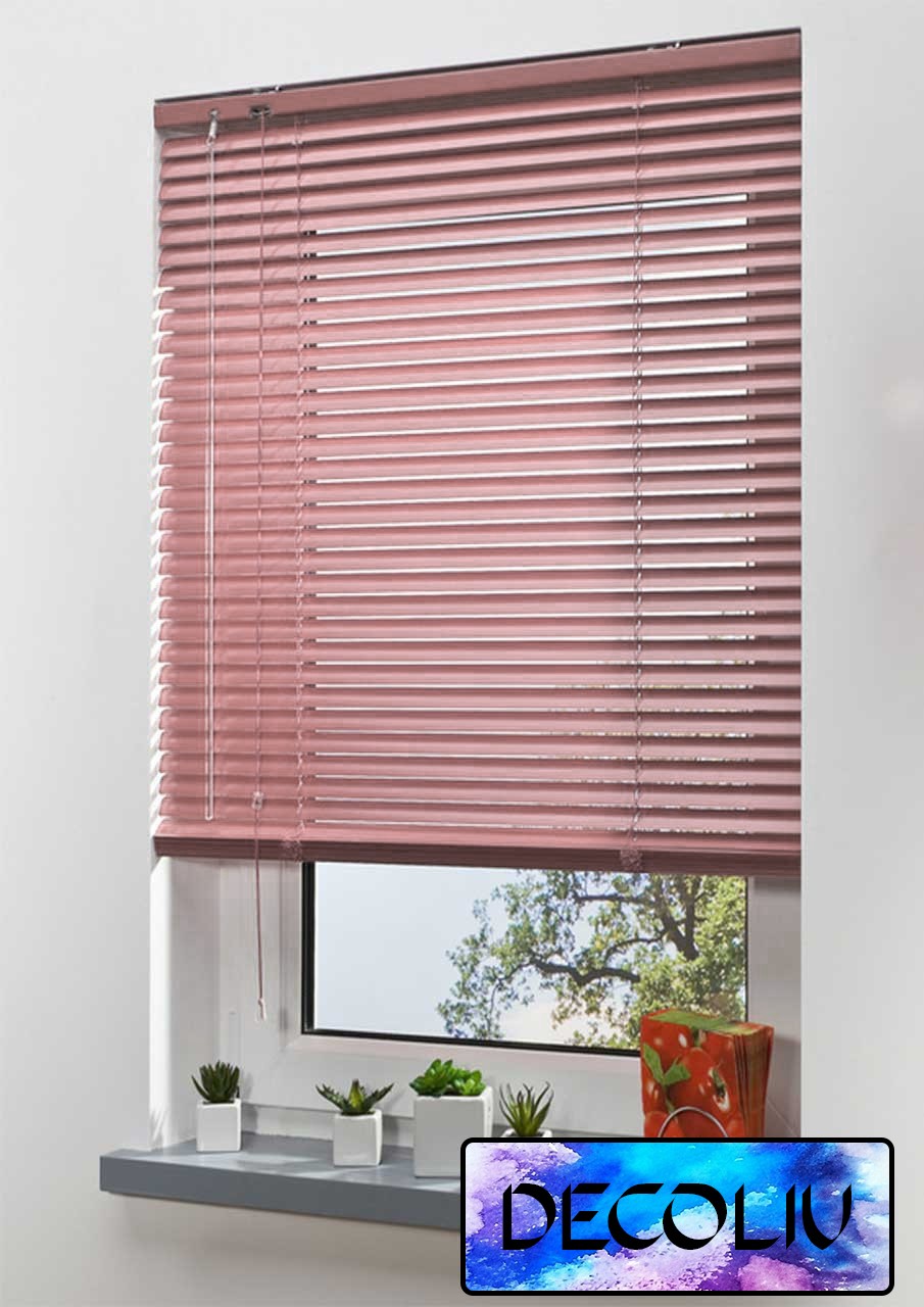 

Жалюзи DECOLIV Горизонтальные алюминиевые розовый код 473 130*170см