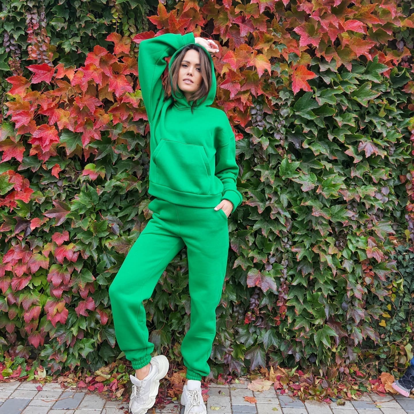 

Спортивный женский костюм Casual Sport на флисе: штаны и худи "Diva" DV-185green, Спортивный женский костюм Casual Sport на флисе: штаны и худи "Diva" DV-185green 46-48