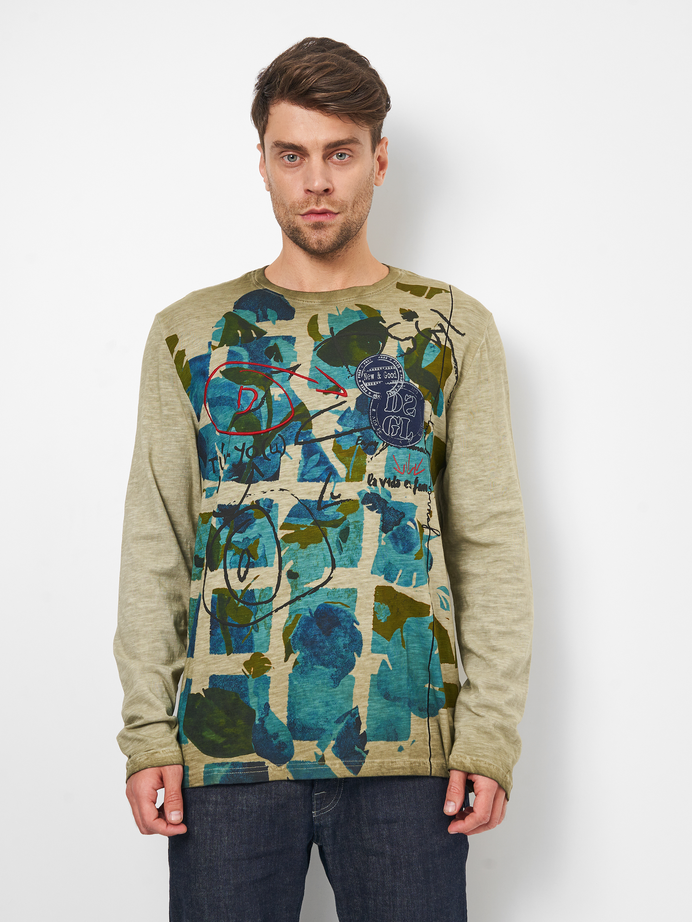 

Лонгслив Desigual 18WMTKY1-1003 XL Хаки