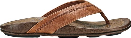 

Мужские вьетнамки, сланцы OluKai Hiapo Flip Flop Rum/Dark Wood Full Grain Leather 41