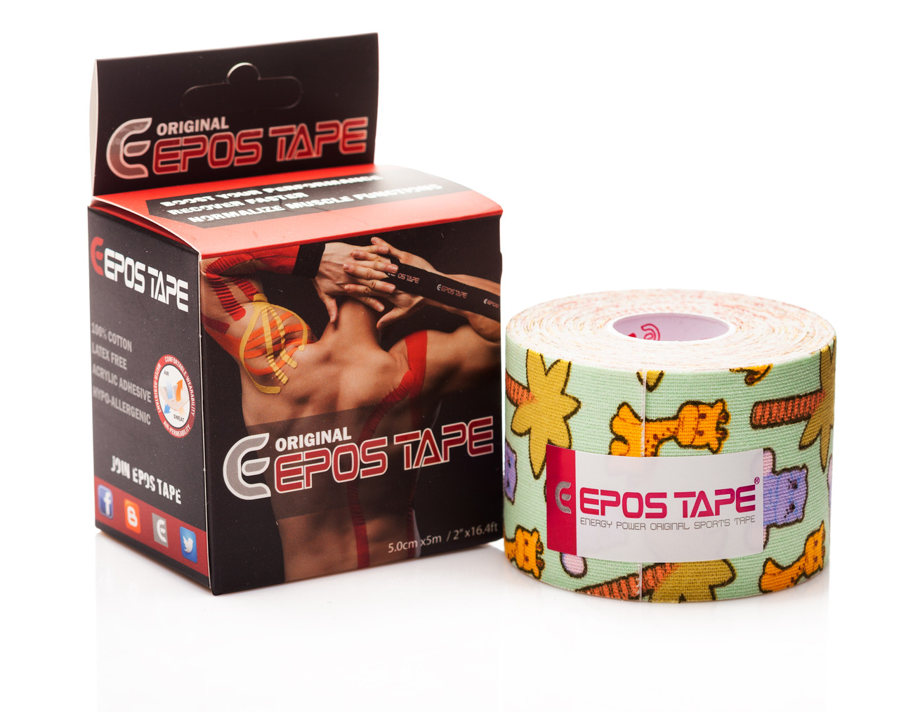 

Кинезио тейп EPOS TAPE 5м, сафари
