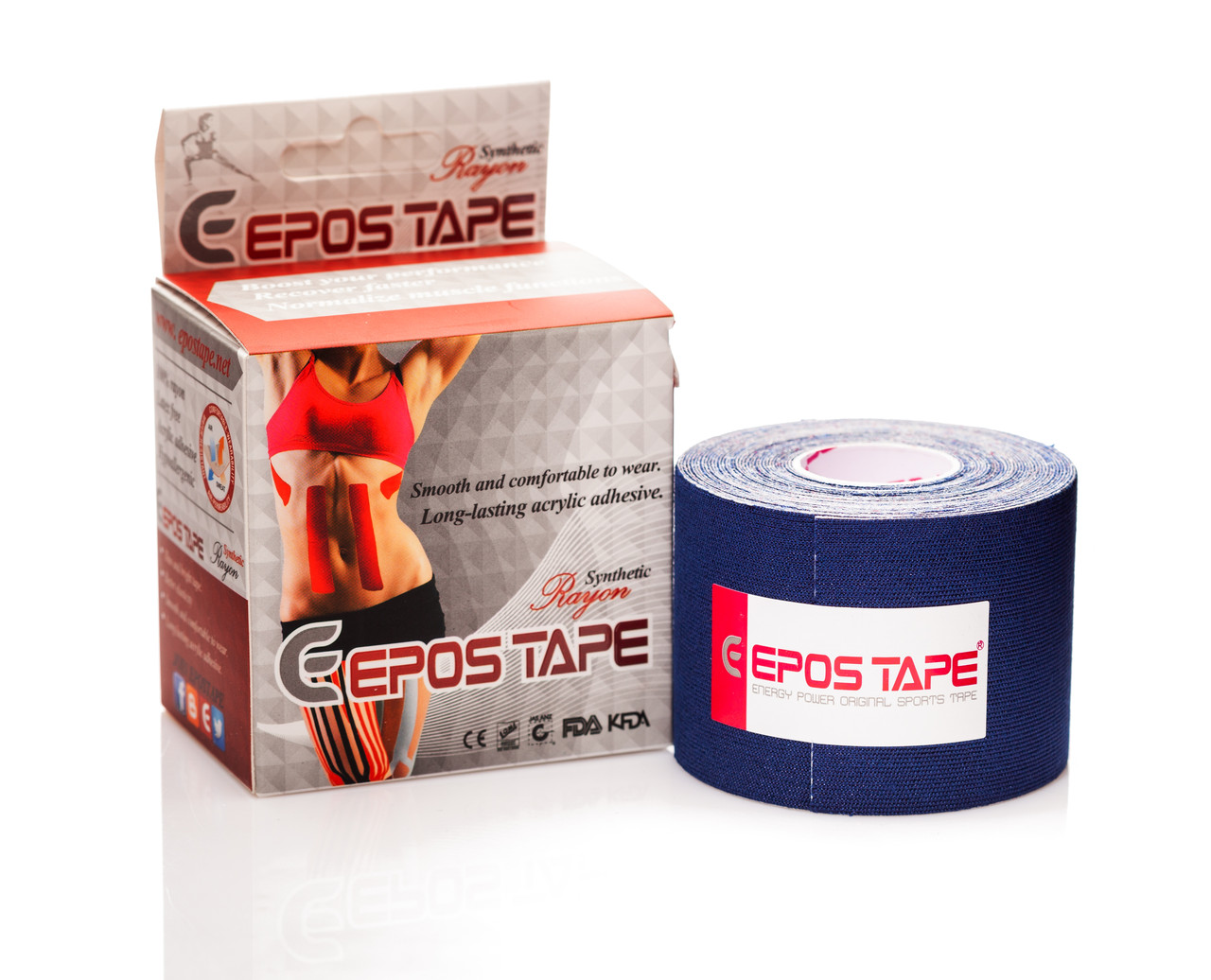 

Кинезио тейп EPOS RAYON TAPE 5м, темно-синий