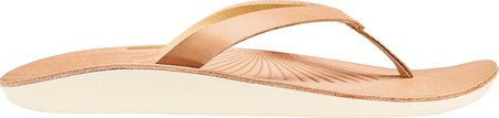 

Женские вьетнамки, сланцы OluKai Iwi Thong Sandal Golden Sand/Golden Sand Full Grain Leather 38