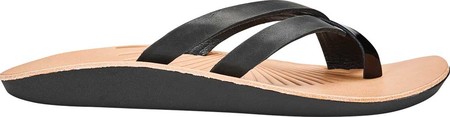 

Женские вьетнамки, сланцы OluKai Kaha Toe Loop Sandal Black/Black Full Grain Leather 37