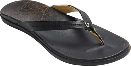 

Женские вьетнамки, сланцы OluKai Honoli'I Thong Sandal Black/Black Full Grain Leather 37