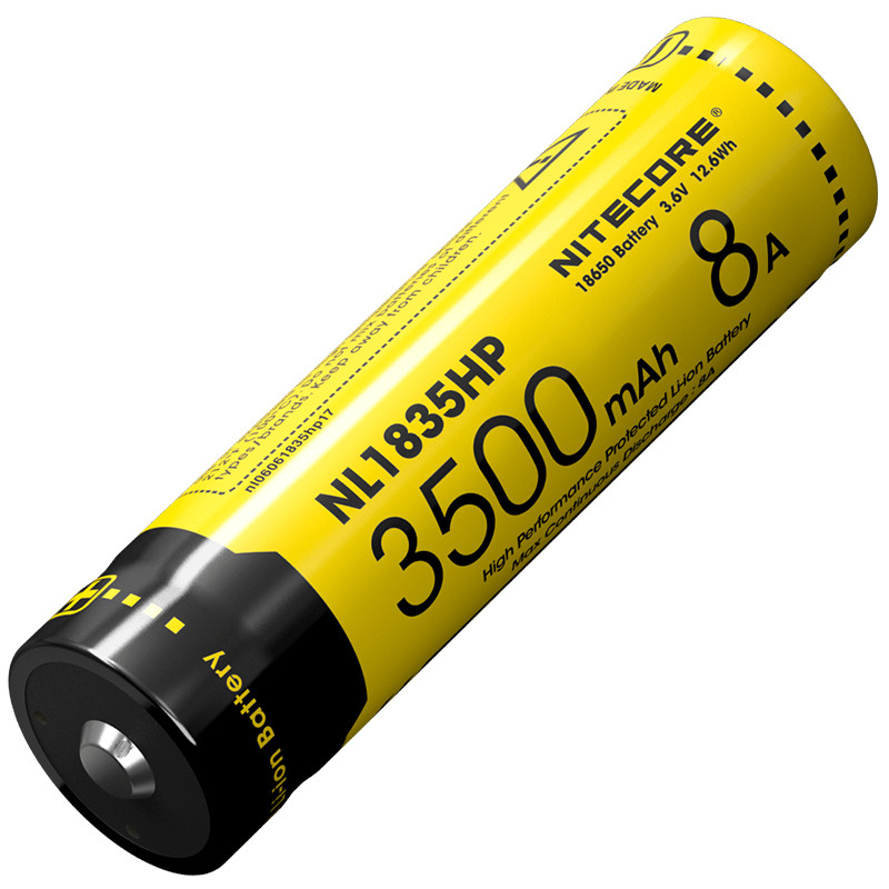 

Аккумулятор литиевый Li-Ion 18650 Nitecore NL1835HP 3.6V (8A, 3500mAh), защищенный