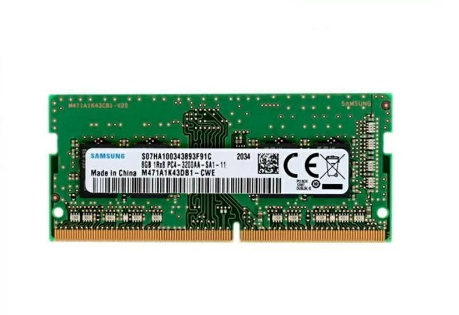 

Оперативная память Samsung SODIMM DDR4 8Gb 3200MHz PC4-25600 (M471A1K43DB1-CWE)