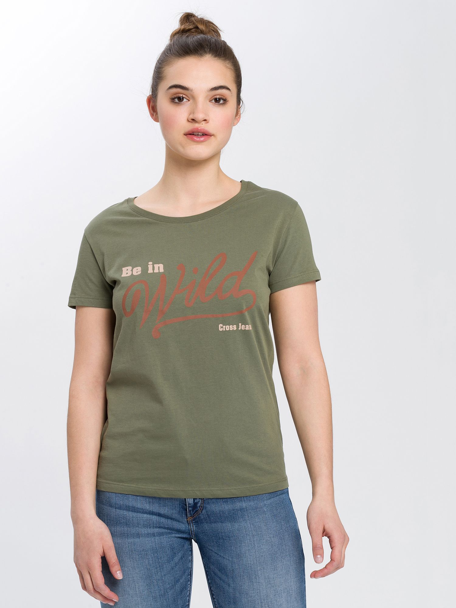 

Футболка Cross Jeans 55755-003 M Light Khaki