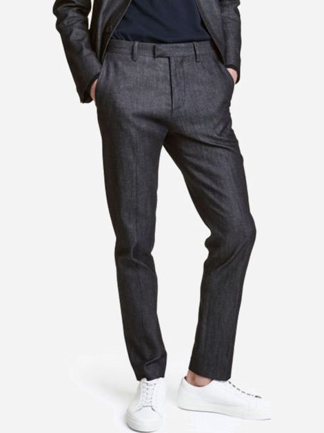 

Брюки H&M 4hm044400516  Темно-синие, Брюки H&M 4hm044400516 48 Темно-синие