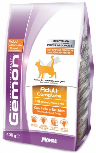 

Корм для кошек Gemon CAT Adult Complete с курицей и индейкой 20 кг