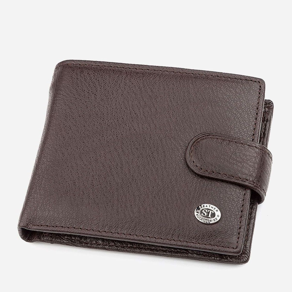 

Портмоне ST Leather Accessories 18310 Коричневое