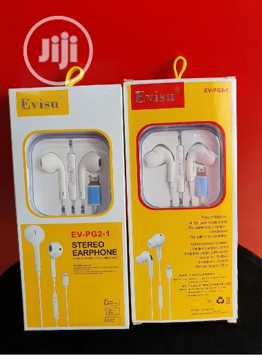 

Наушники для IPhone c Lightning connector Evisu ev-pg3-1 13/12/11/XR/X/8/7 (Pop-Up) белые