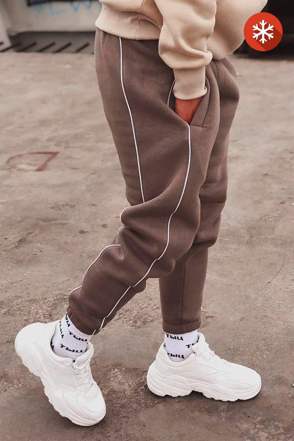 

Спортивні GRUF штани BEIGE FLEECE M Бежевый