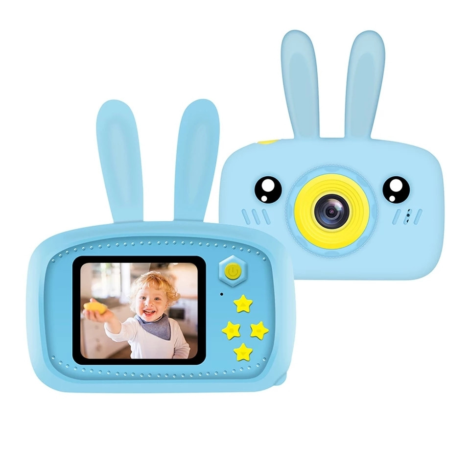 

Игрушка детский фотоаппарат DVR baby camera XL 500R Зайчик Голубой