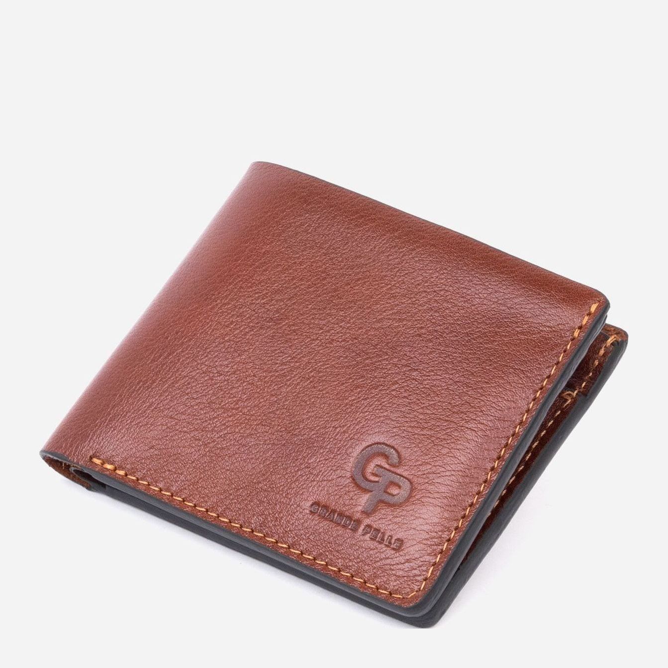 

Мужское портмоне кожаное Grande Pelle leather-11308 Коричневое