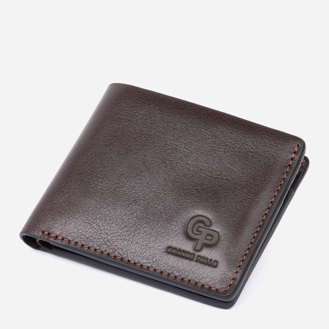 

Мужское портмоне кожаное Grande Pelle leather-11307 Коричневое