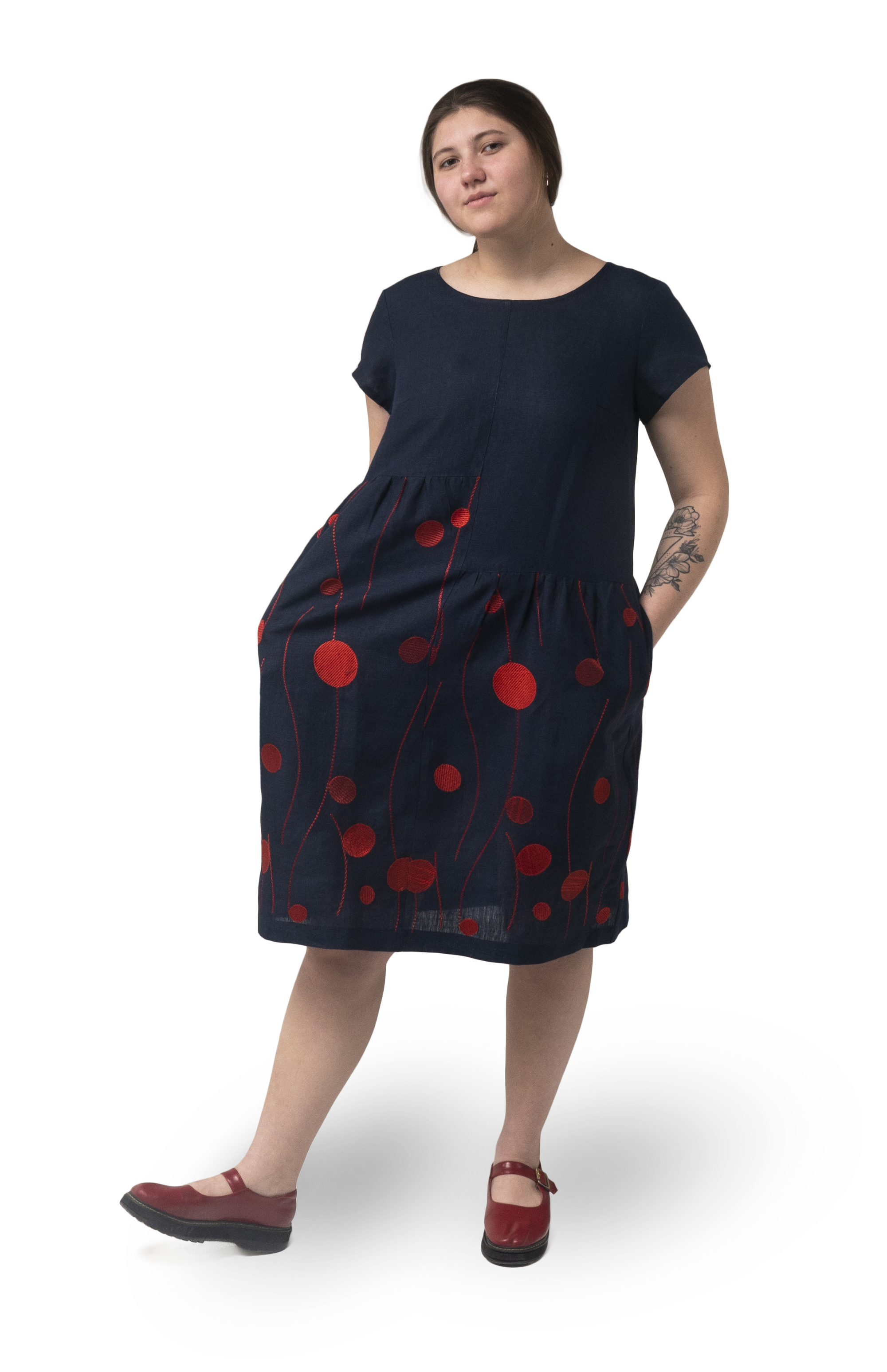 

Сукня Галерея льону Таврія темно-синій  0094//1367, Сукня Галерея льону Таврія темно-синій 52 0094/52/1367