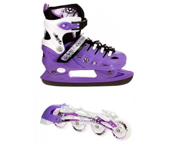 

Ролики-коньки Scale Sport (2в1) 38-41, Фиолетовые