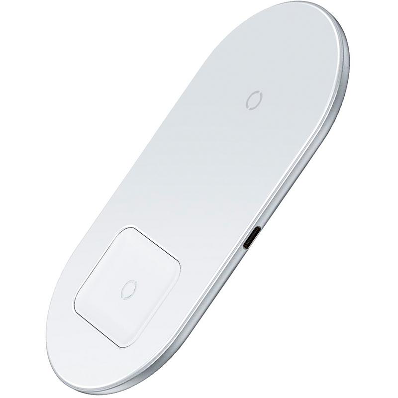 

Беспроводное ЗУ Baseus Simple 2in1 (WXJK-02) White (Phone + Pods)